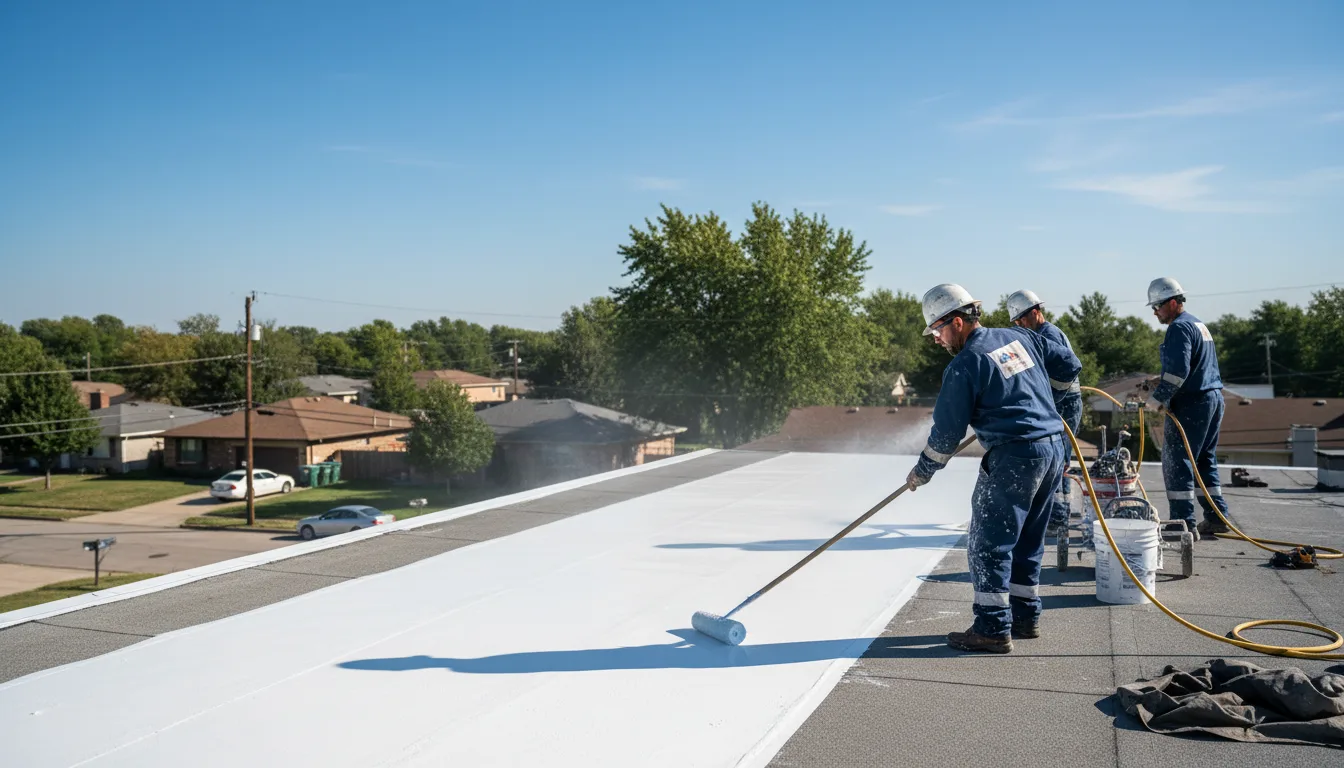 Commercial roof coating in Milledgeville, IL near me